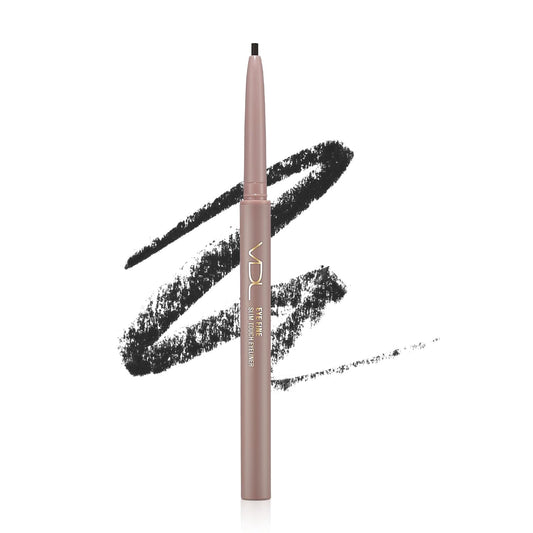 VDL Eye Fine Slim Touch Eyeliner, 01 Black - Ultra Thin Gel Auto Pencil Eyeliner. Waterproof, Smudge-Proof & Precise Eye Makeup (0.14 g) | Korean Skincare