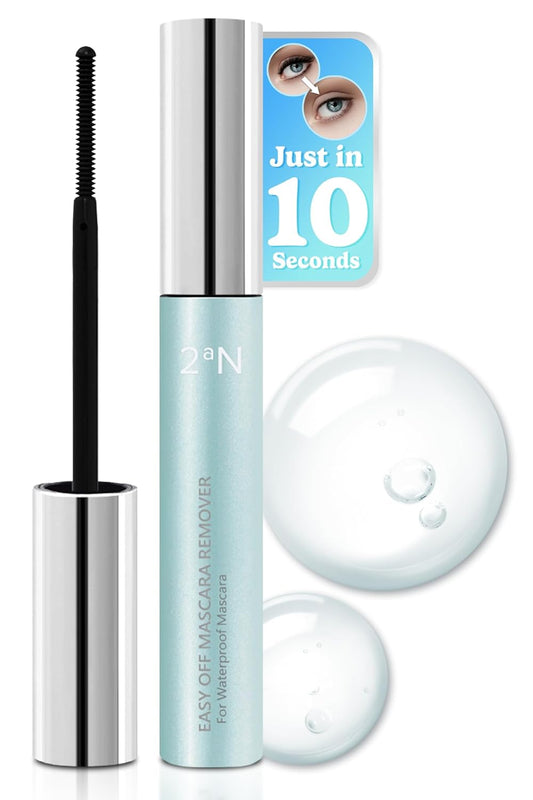 [K-Beauty] 2aN Easy Off Mascara Remover, Hypoallergenic Mascara Remover for Sensitive Eyes, Gentle Lash Cleanser & Eye Makeup Remover, Hard Mascara Dissolver & Waterproof Mascara Remover (0.23 fl oz)