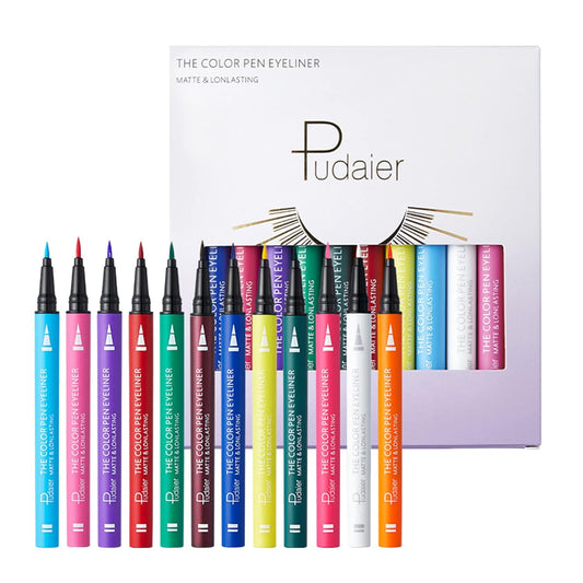 12 Colorful Eyeliner Pen Set, for Women Eye Professional Eye Makeup Set Colorful Eyeliner Eye Color