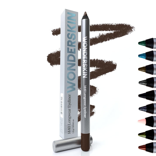 Wonderskin 1440 Longwear Pencil Eyeliner Brown Eyeliner Pencil Waterproof Eyeliner For Women Brown Eye Makeup (Kalamata)
