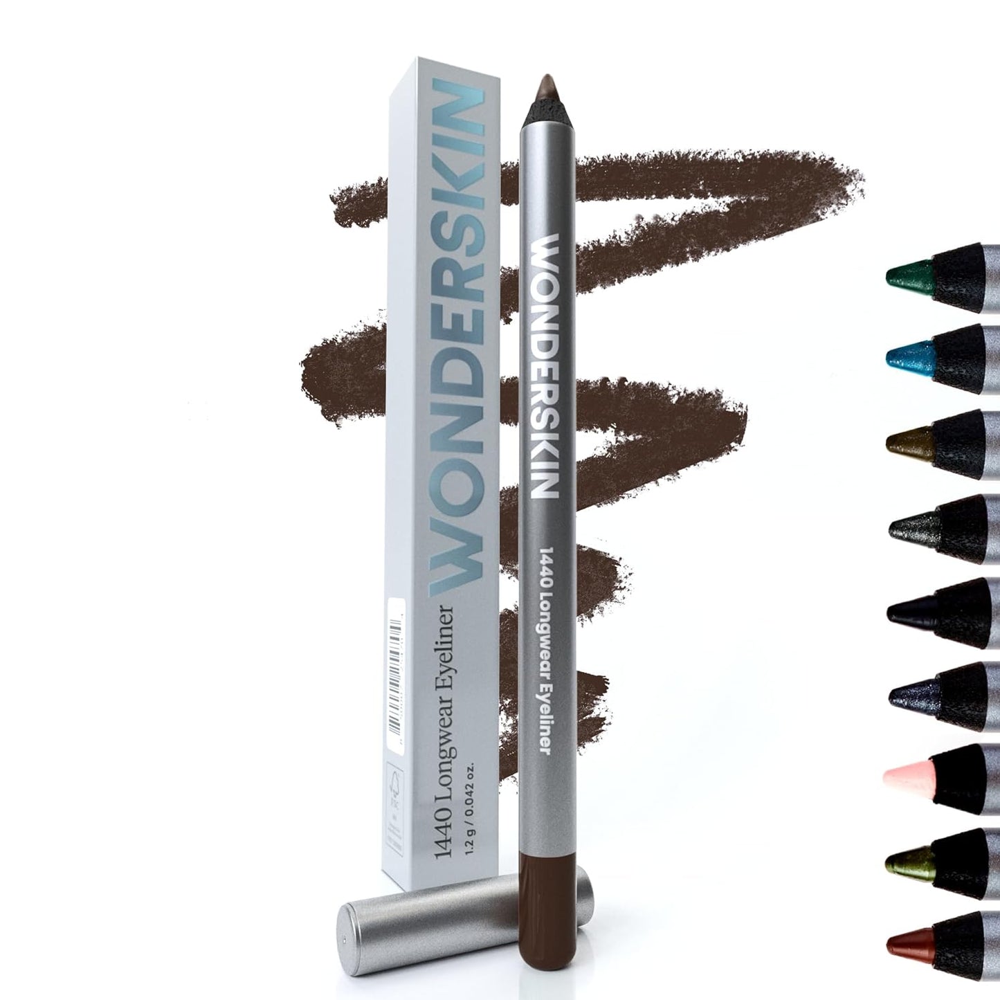 Wonderskin 1440 Longwear Pencil Eyeliner Brown Eyeliner Pencil Waterproof Eyeliner For Women Brown Eye Makeup (Kalamata)